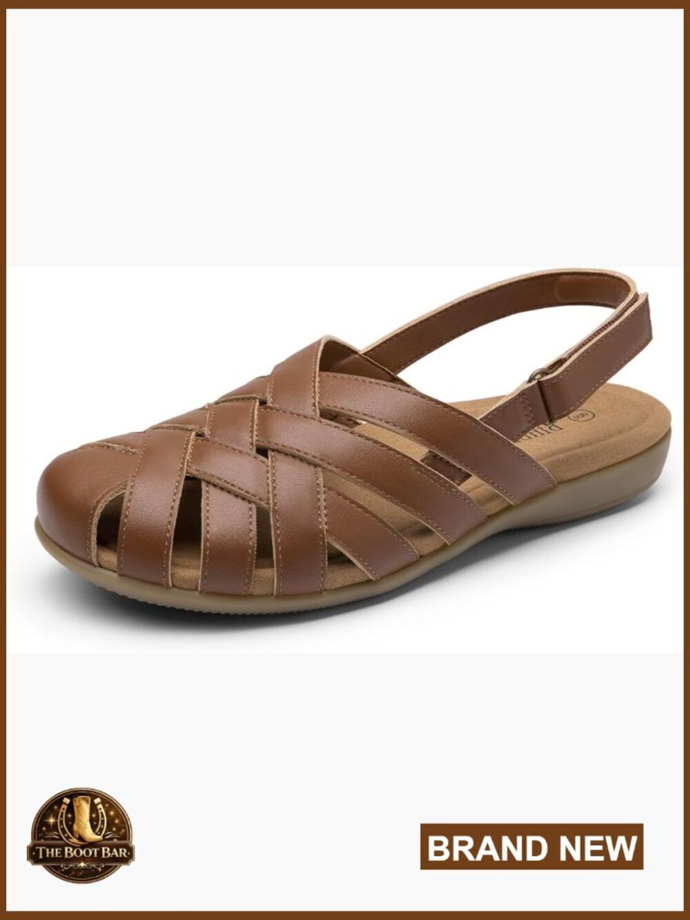 Closed Toe Fisherman Sandals with Arch Support and Adjustable Strap